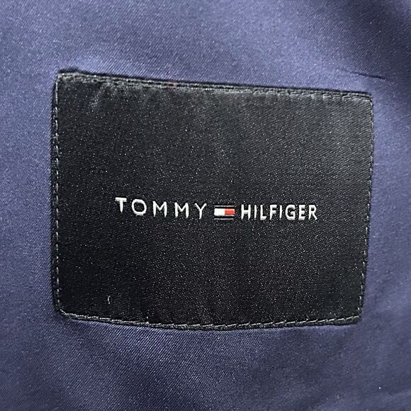 Tommy Hilfiger 54R Sport Coat Worsted Wool Blend Plaid Blue Two Button Vented - Picture 3 of 8